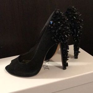 Sam Edelman LEATHER and studded black heels